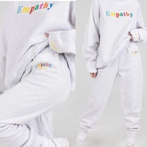 THE MAYFAIR GROUP Empathy Rainbow Heather Gray Joggers Sweatpants